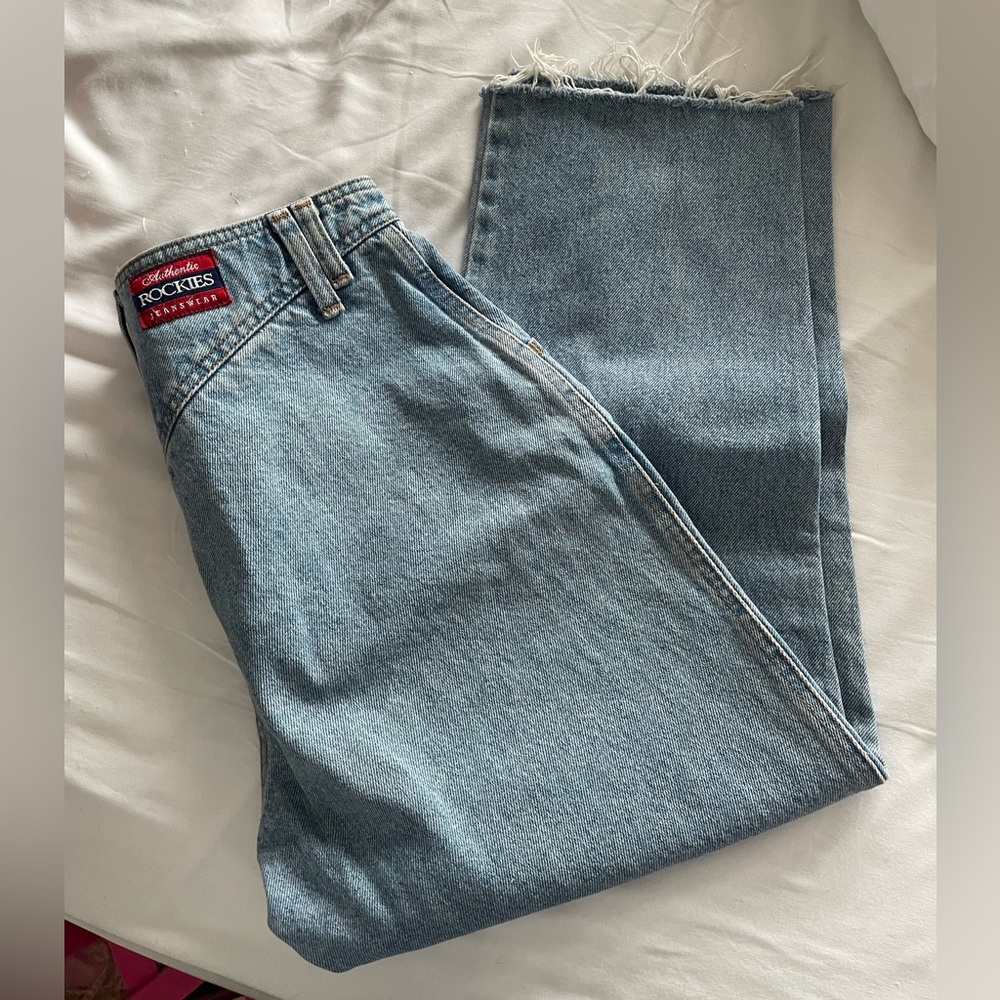 Vintage Authentic Rockies Jeanswear high rise cropped western style denim